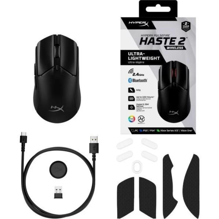 Мишка HyperX Pulsefire Haste 2 Wireless Black (6N0B0AA) - фото 9