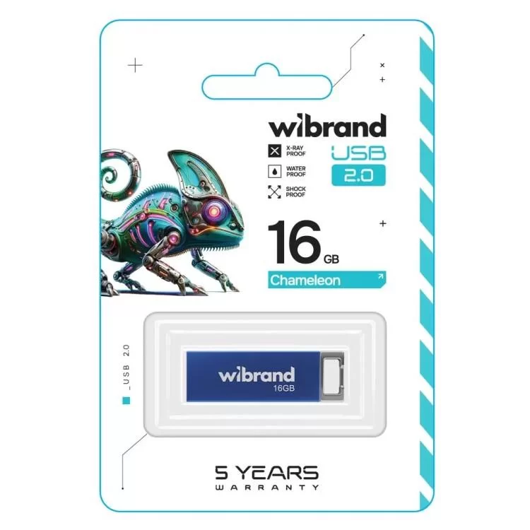 USB флеш накопитель Wibrand 16GB Chameleon Blue USB 2.0 (WI2.0/CH16U6U) цена 213грн - фотография 2