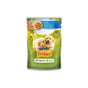 Влажный корм для собак Purina Friskies Junior с курицей и морковью в соусе 100 г (7613035800861)