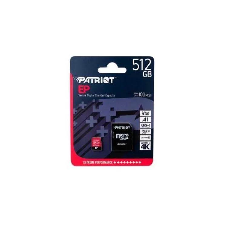 в продажу Карта пам'яті Patriot 512GB microSD class 10 UHS-I U3 (PEF512GEP31MCX) - фото 3
