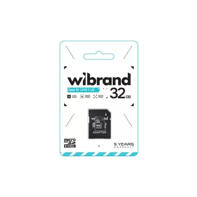 Карта памяти Wibrand 32GB microSD class 10 UHS-I U3 (WICDHU3/32GB-A) цена 309грн - фотография 2