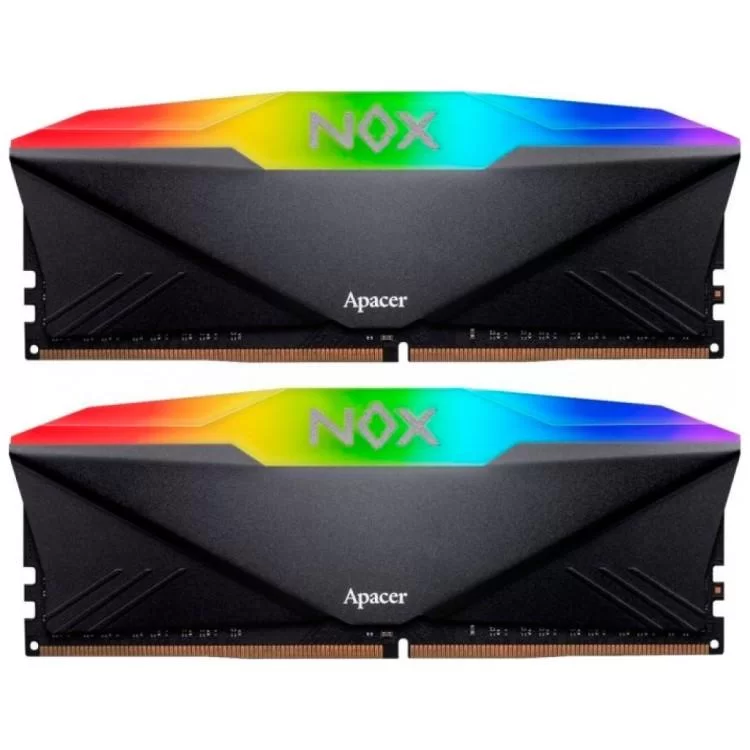 Модуль пам'яті для комп'ютера DDR4 32GB (2x16GB) 3200 MHz NOX RGB Black Apacer (AH4U32G32C28YNBAA-2)