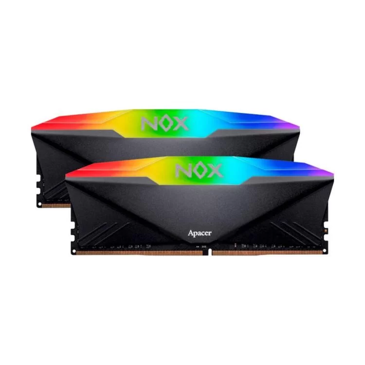 Модуль пам'яті для комп'ютера DDR4 32GB (2x16GB) 3200 MHz NOX RGB Black Apacer (AH4U32G32C28YNBAA-2) ціна 5 100грн - фотографія 2