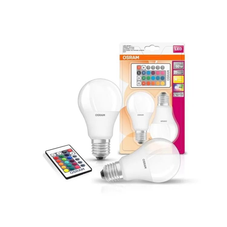 в продаже Лампочка Osram LED A60 9W 806Lm 2700К+RGB E27 (4058075430891) - фото 3