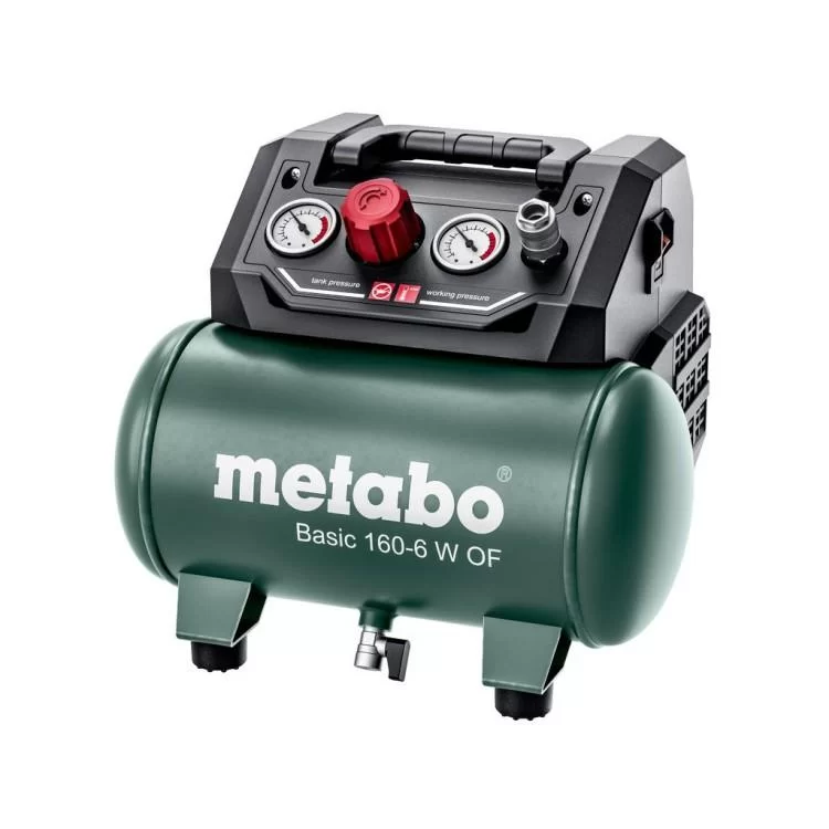 Компресор Metabo BASIC 160-6 W OF безмасляний, 900Вт, 6л, 160л/хв, 8бар. (601501000)