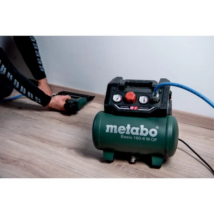 в продаже Компрессор Metabo BASIC 160-6 W OF безмасляный, 900Вт, 6л, 160л/мин, 8бар. (601501000) - фото 3