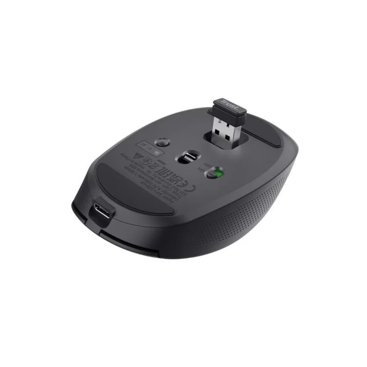 Мышка Trust Ozza compact Bluetooth/Wireless/USB-A Black (24819) - фото 9