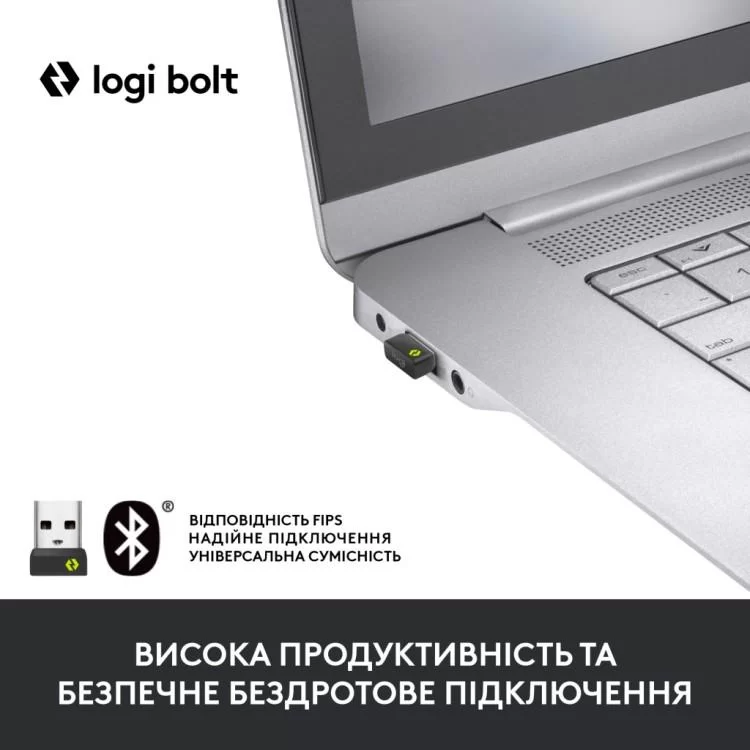 Мишка Logitech Lift Vertical Ergonomic Wireless/Bluetooth for Business Off-white (910-006496) ціна 4 049грн - фотографія 2