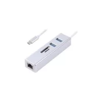 Концентратор Maxxter USB to Gigabit Ethernet, 2 Ports USB 3.0 + microSD/TF card r (NECH-2P-SD-01)