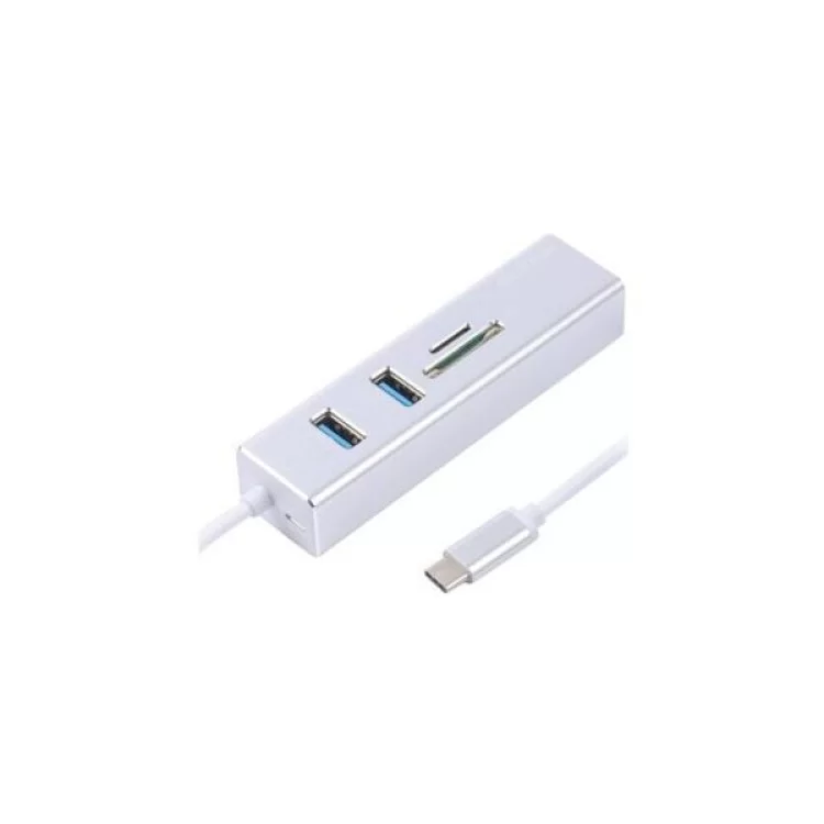 Концентратор Maxxter USB to Gigabit Ethernet, 2 Ports USB 3.0 + microSD/TF card r (NECH-2P-SD-01) ціна 1 192грн - фотографія 2