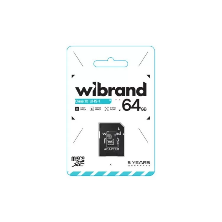 Карта пам'яті Wibrand 64GB mictoSD class 10 UHS-I (WICDXU1/64GB-A) ціна 356грн - фотографія 2