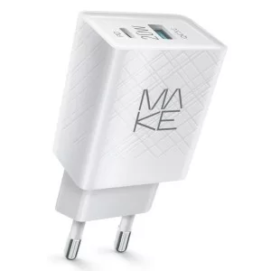 Зарядний пристрій MAKE 20W PD+QC White (MCW-324PWH)
