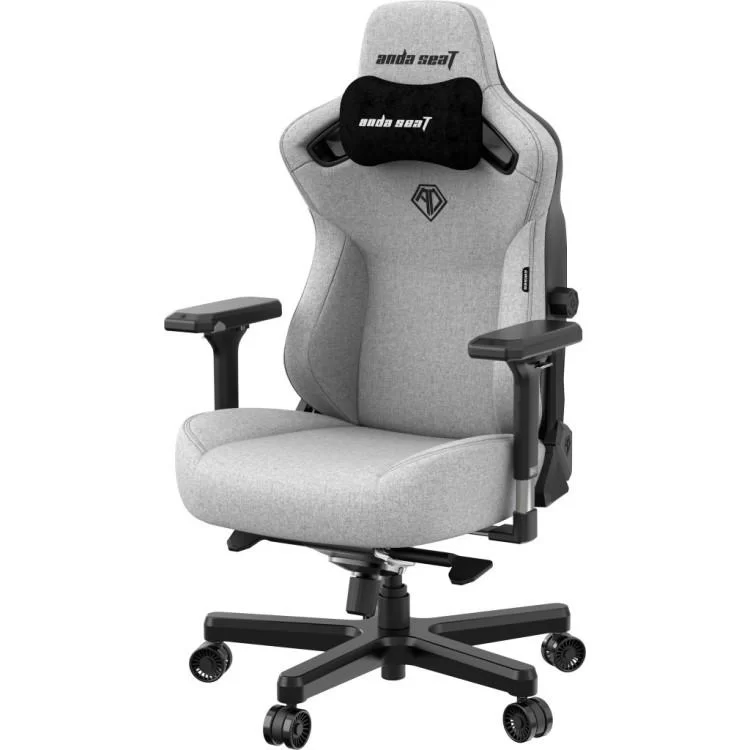 Кресло игровое Anda Seat Kaiser 3 Grey Fabric Size XL (AD12YDC-XL-01-G-PV/F) цена 24 999грн - фотография 2