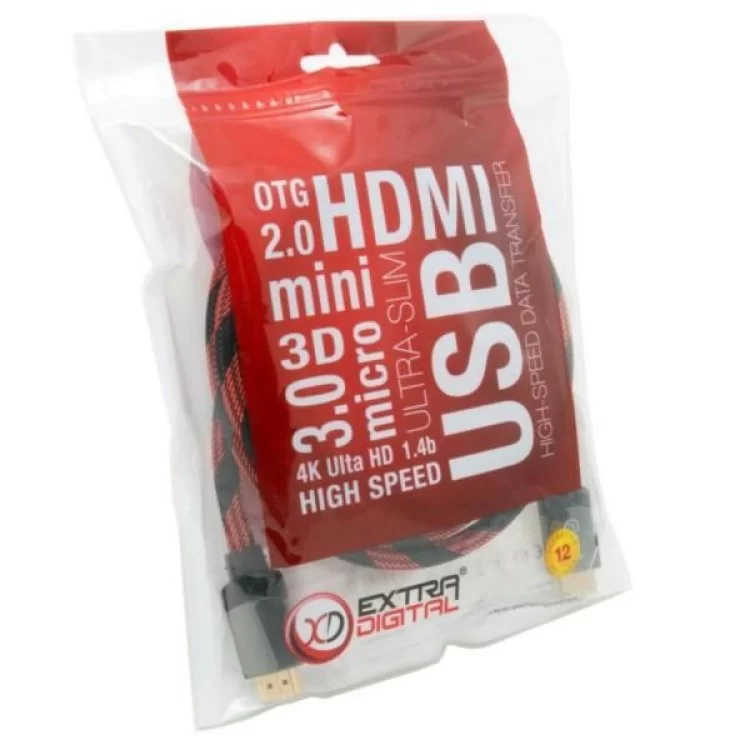 Кабель мультимедійний HDMI to HDMI 1.5m Extradigital (KBH1633) відгуки - зображення 5