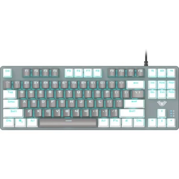 Клавіатура Aula F3287 Keycap KRGD Blue USB UA White/Grey (6948391240688) ціна 2 038грн - фотографія 2