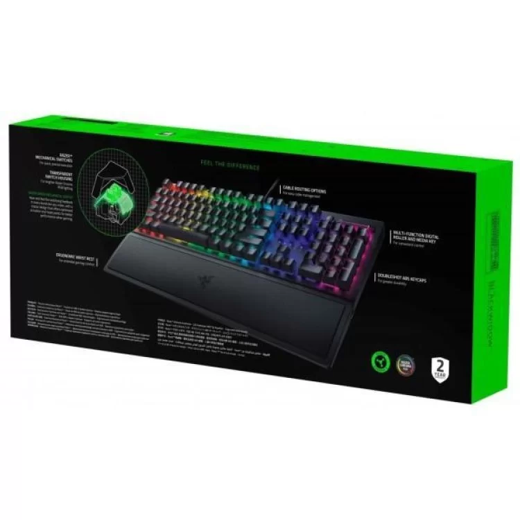 Клавиатура Razer BlackWidow V3 Razer Green Switch USB Black (RZ03-03540800-R3R1) обзор - фото 8