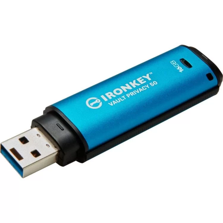 USB флеш накопитель Kingston 16GB IronKey Vault Privacy 50 Blue USB 3.2 (IKVP50/16GB)