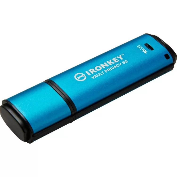 USB флеш накопитель Kingston 16GB IronKey Vault Privacy 50 Blue USB 3.2 (IKVP50/16GB) цена 5 248грн - фотография 2