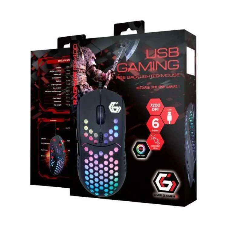 продаем Мышка Gembird Ragnar RX400 USB RGB Black (MUSG-RAGNAR-RX400) в Украине - фото 4