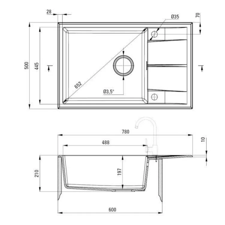 продаем Мойка кухонная Deante Eridan (ZQE N11B) в Украине - фото 4