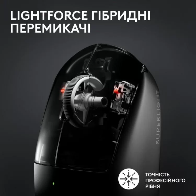 в продаже Мышка Logitech G Pro X Superlight 2 Lightspeed Wireless Black (910-006630) - фото 3