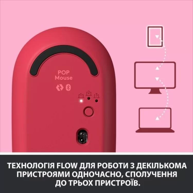 Мишка Logitech POP Mouse Bluetooth Heartbreaker Rose (910-006548) характеристики - фотографія 7