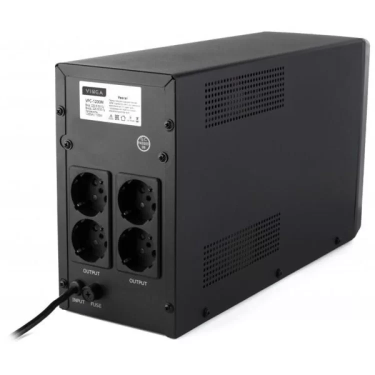 Пристрій безперебійного живлення Vinga LCD 1200VA metal case (VPC-1200M) - фото 9