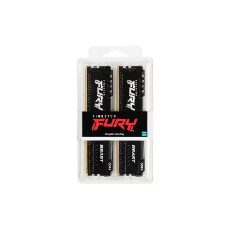 Модуль памяти для компьютера DDR4 32GB (2x16GB) 2666 MHz Fury Beast Black Kingston Fury (ex.HyperX) (KF426C16BB1K2/32) - фото 10