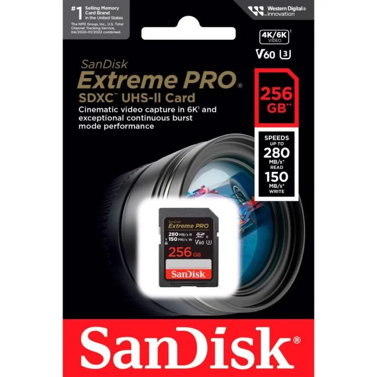 в продажу Карта пам'яті SanDisk 256GB SDXC class 10 UHS-I Extreme Pro (SDSDXEP-256G-GN4IN) - фото 3