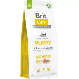Сухий корм для собак Brit Care Dog Sustainable Puppy з куркою та комахами 12 кг (8595602558629)