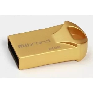 USB флеш накопичувач Mibrand 64GB Hawk Gold USB 2.0 (MI2.0/HA64M1G)