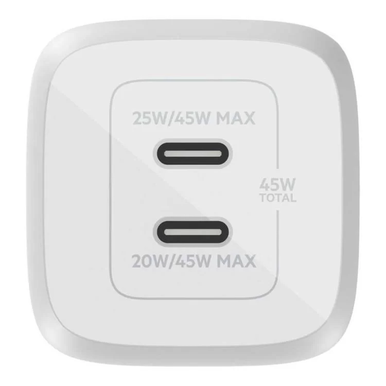 продаем Зарядное устройство Belkin 45W 2хUSB-С GAN PD PPS white (WCH011VFWH) в Украине - фото 4