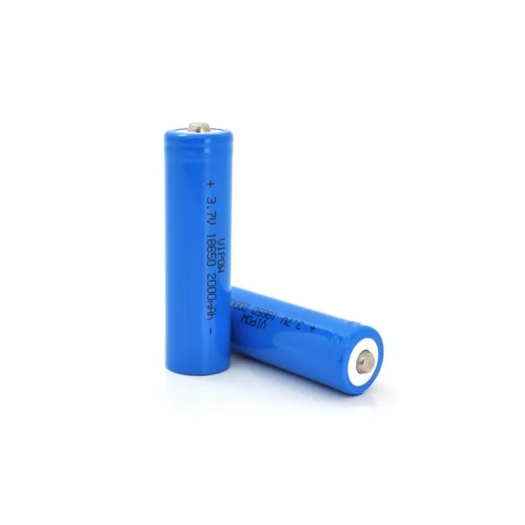 Аккумулятор 18650 Li-Ion ICR18650 TipTop, 2000mAh, 3.7V, Blue Vipow (ICR18650-2000mAhTT)