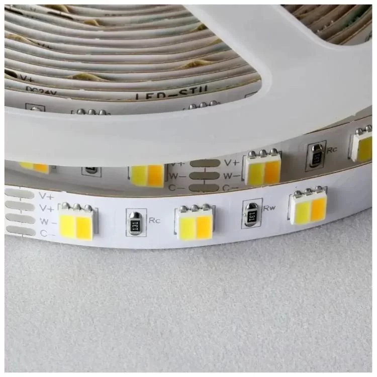 Светодиодная лента LED-STIL 2700-6500K 12 Вт/м 5050 60 діодів IP33 12 Вольт 1200 lm двокольорова (DFP5050WW-60P-IP20-2W) цена 2 645грн - фотография 2