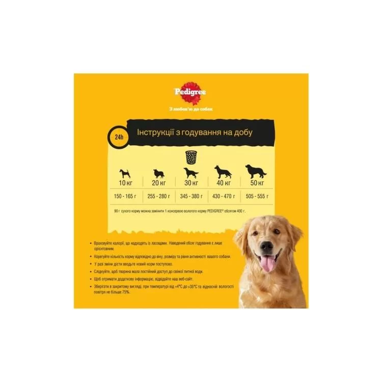 в продажу Сухий корм для собак Pedigree з птицею та овочами 2.6 кг (5998749144961) - фото 3