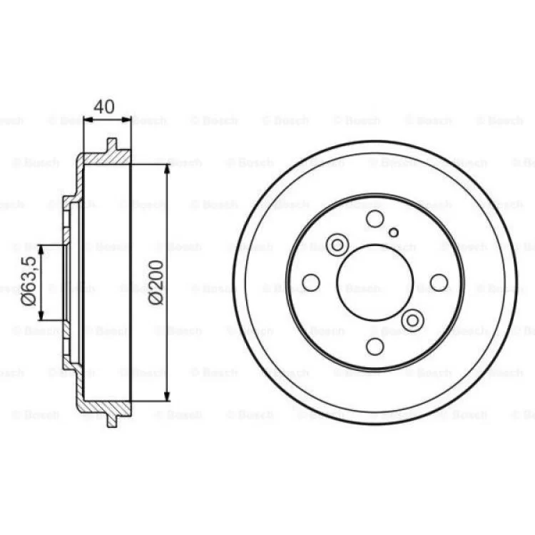 Тормозной барабан Bosch 0 986 477 240