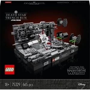 Конструктор LEGO Star Wars Діорама «Політ над Зіркою Смерті» 665 деталей (75329)