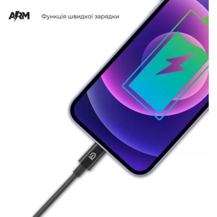 в продаже Дата кабель USB 2.0 AM to Lightning 1.2m AMD818BL black Armorstandart (ARM64373) - фото 3