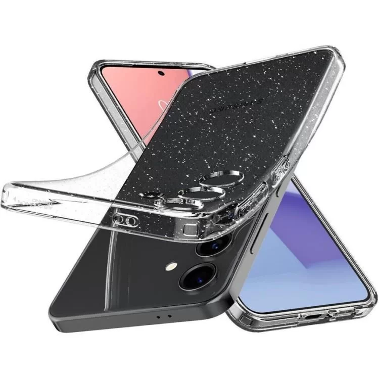 Чехол для мобильного телефона Spigen Samsung Galaxy S24, Liquid Crystal Glitter, Crystal Quartz (ACS07345) - фото 9