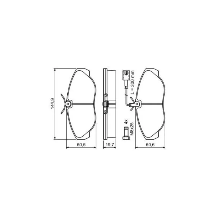 продаємо Гальмівні колодки Bosch 0 986 424 556 в Україні - фото 4