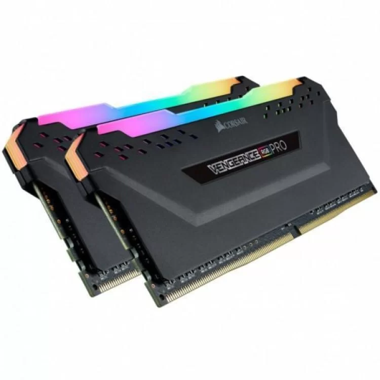 Модуль пам'яті для комп'ютера DDR4 16GB (2x8GB) 3600 MHz Vengeance RGB Pro Black Corsair (CMW16GX4M2D3600C18) ціна 3 941грн - фотографія 2