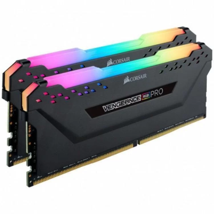 в продажу Модуль пам'яті для комп'ютера DDR4 16GB (2x8GB) 3600 MHz Vengeance RGB Pro Black Corsair (CMW16GX4M2D3600C18) - фото 3