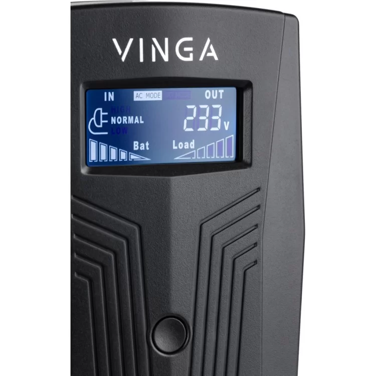 в продажу Пристрій безперебійного живлення Vinga LCD 1200VA plastic case with USB (VPC-1200PU) - фото 3