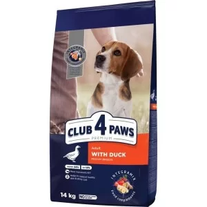 Сухой корм для собак Club 4 Paws Премиум. Для средних пород с уткой 14 кг (4820215368971)