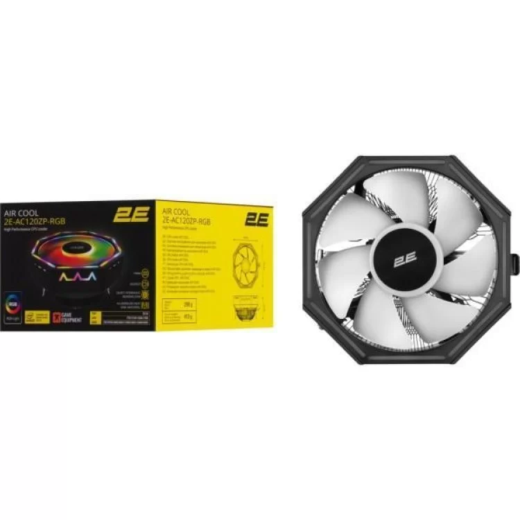 Кулер до процесора 2E Gaming Air Cool AC120ZP RGB, LGA1700, 1200, 115X, 775, AM5, AM4, AM3, AM3+, AM2, AM2+, FM2, FM1 (2E-AC120ZP-RGB) інструкція - картинка 6