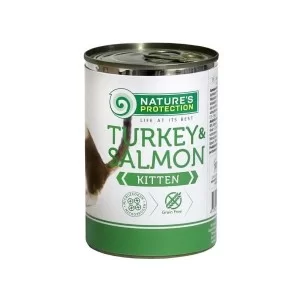 Консервы для кошек Nature's Protection Kitten Turkey & Salmon 400 г (KIK45100)