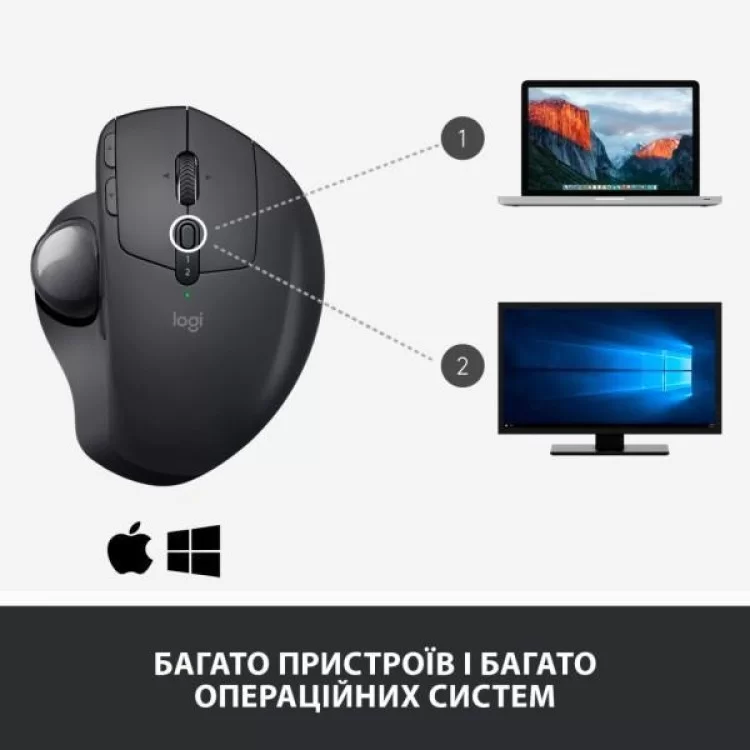 Мышка Logitech MX Ergo Bluetooth Graphite (910-005179) - фото 11