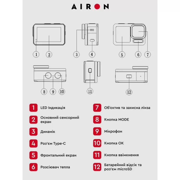 Экшн-камера AirOn ProCam X Tactical Kit (4822356754483) - фото 10