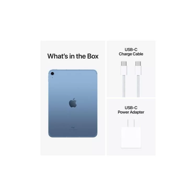 Планшет Apple iPad 10.9" 2022 WiFi + LTE 64GB Blue (10 Gen) (MQ6K3RK/A) цена 37 499грн - фотография 2