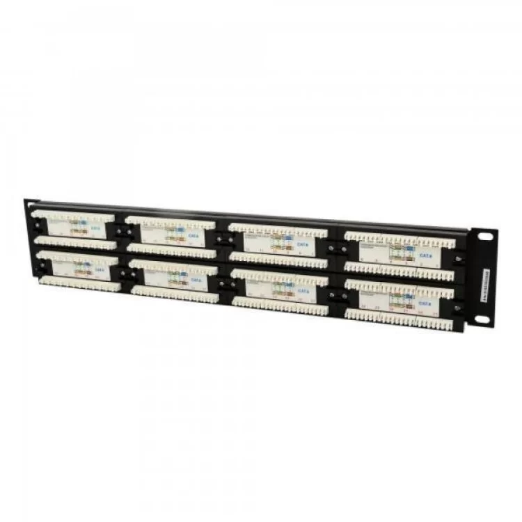 Патч-панель 19" 48xRJ-45 UTP cat.6, 2U, тип 110 Cablexpert (NPP-C648CM-001) ціна 2 973грн - фотографія 2